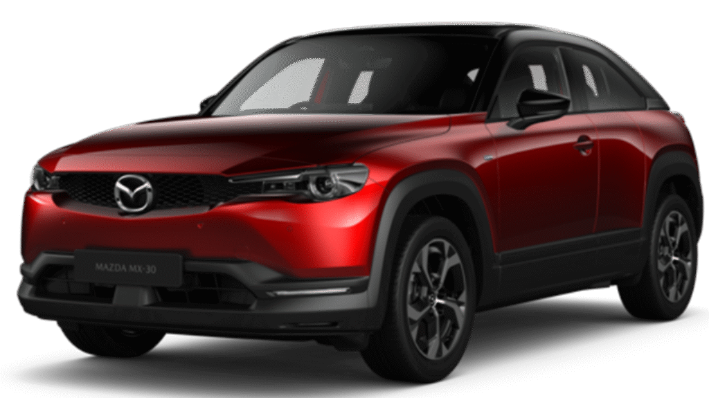 in Soul Red Crystal Metallic with Black Side Panels and Roof